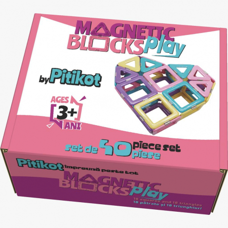 Set de construit cu 40 piese magnetice [6]