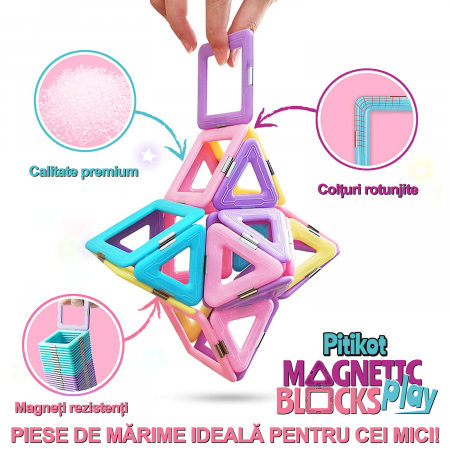 Set de construit cu 40 piese magnetice [5]