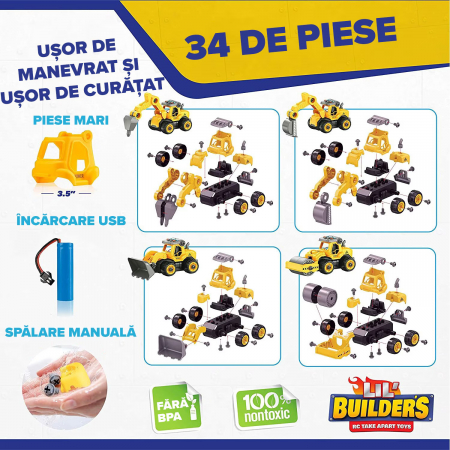 Set Masina de Jucarie 4 in 1, STEM [5]
