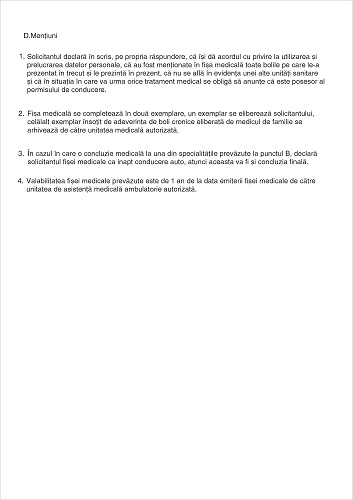 Fisa medicala pentru permis auto [2]