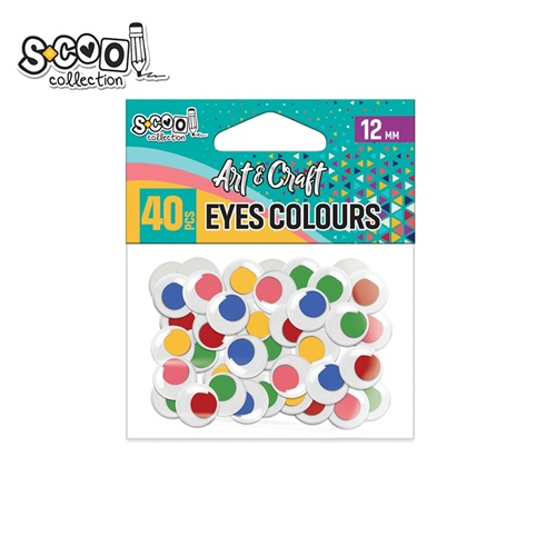Accesorii craft, ochisori color, 12 mm, 40 buc/set - S-COOL [1]