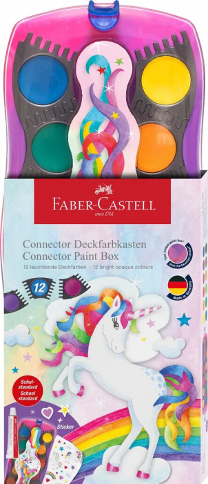 ACUARELE 12 CULORI CONNECTOR UNICORNI 2025 FABER-CASTELL [1]