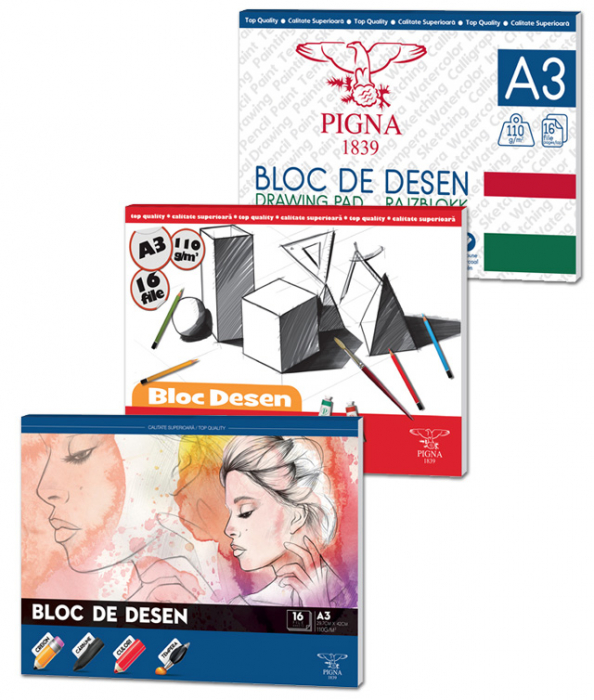 Bloc desen A3 110 g/mp Pigna [1]
