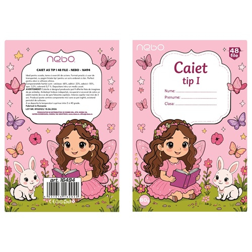 Caiet A5 tip I, 80g, 48 file [2]