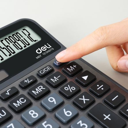 CALCULATOR BIROU 12DIG METAL M07 DELI [3]