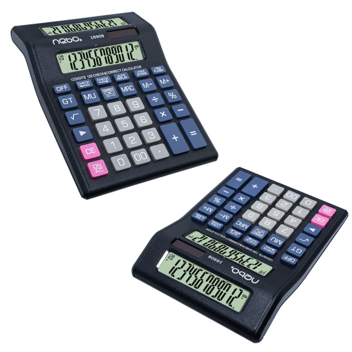 Calculator de birou, multifunctional, 12 digiti, ecran dublu - NEBO [2]
