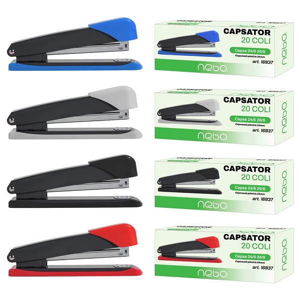 Capsator 24/6 - 26/6 - 20 coli NEBO 16937  adancime de capsare 25 cm [2]