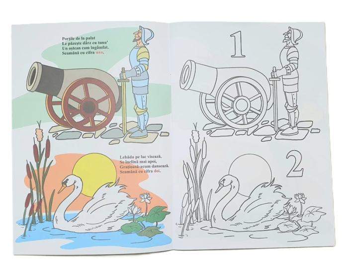 Carte de colorat Sa invatam...Cifrele  16 pagini [2]