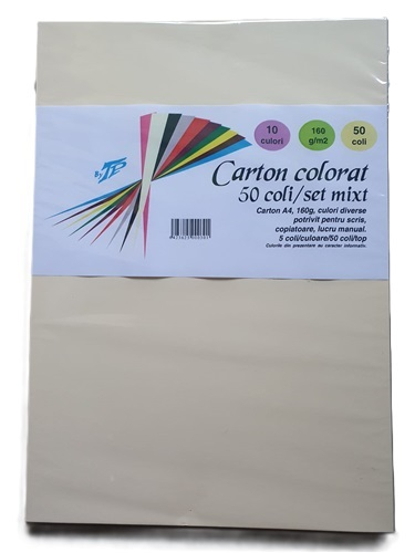 Carton A4 Mixt 50 coli/top, 160 g/mp TP, 10 culori [2]