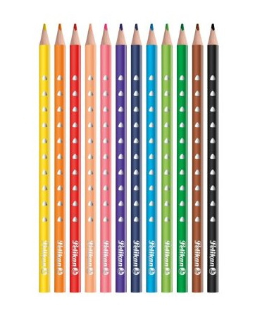 Creioane color 12/set triunghiulare Pelikan SILVERINO [2]