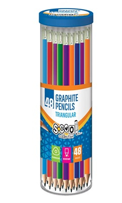 Creion Grafit HB, Cu Radiera, Triunghiular SC009 [2]
