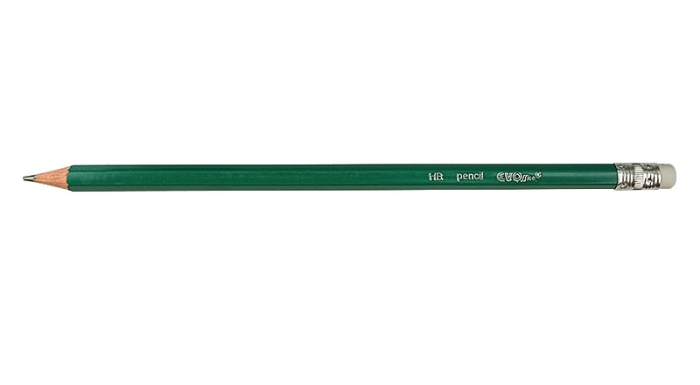 Creion HB din plastic cu radiera, ascutit, forma hexagonala EVOffice [2]