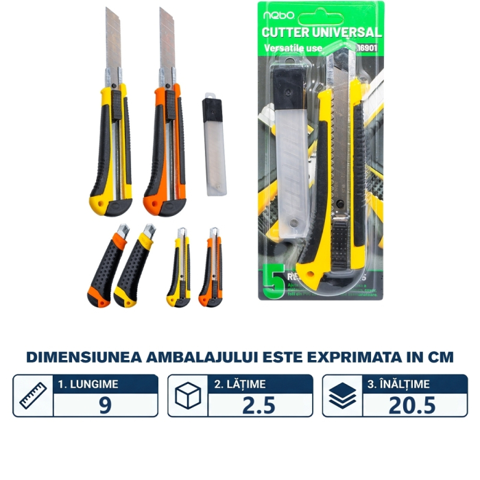 Cutter universal + lame de rezerva - NEBO [2]