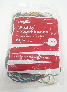 Elastice pentru bani, 100 g, Diametru 65 Optima culori diverse-OP-600115065 [2]