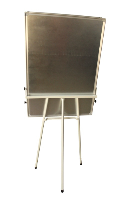 Flipchart magnetic, rama aluminiu, prindere cu clame rabatabile cu arc, trepied 70*100 cm EVOffice* [2]