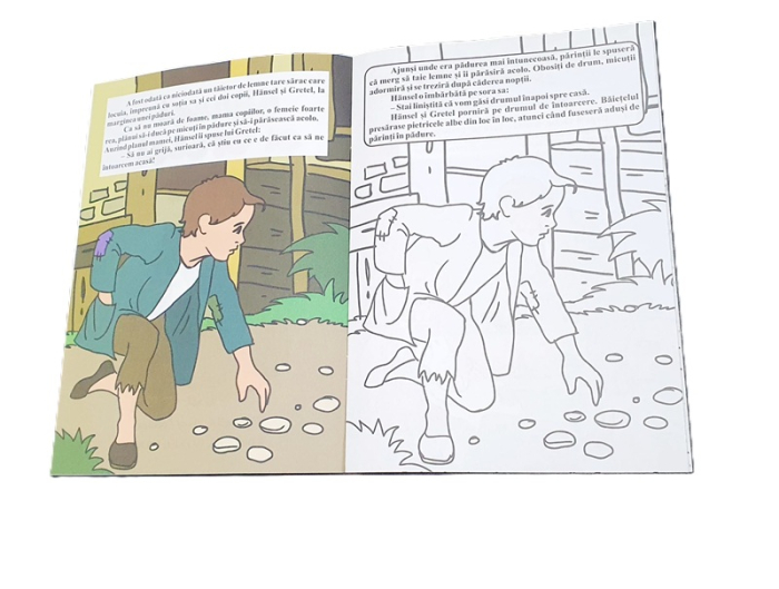 Hansel si Gretel Editura Roxel - Carte de colorat + poveste [2]