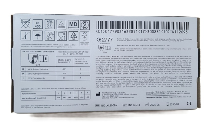 Manusi nepudrate nitril Negre XL [2]