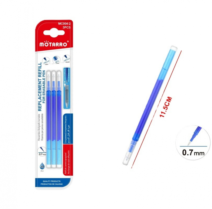 Mina cu cerneala termosensibila 3/set 07 mm albastra pentru Frixion [1]