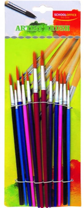 Pensule 12/set varf ascutit Scool Office [1]