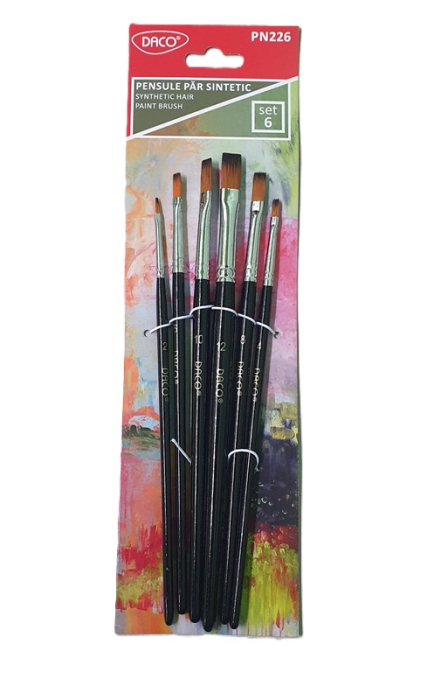 Pensule 6/set Par drept sintetice PN226 [1]