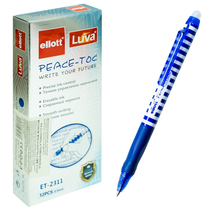 Pix cu cerneala termosensibila, mecanism, mina albastra, 0,5mm - ELLOTT [2]