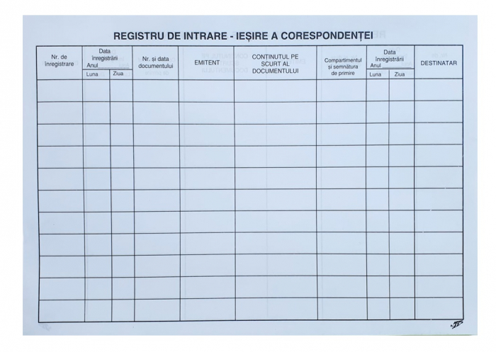 Registru intrare iesire orizontal A4 MODEL II [1]