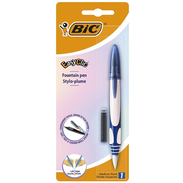 Stilou Bic Easy Click blister Bleumarin-roz pal [1]