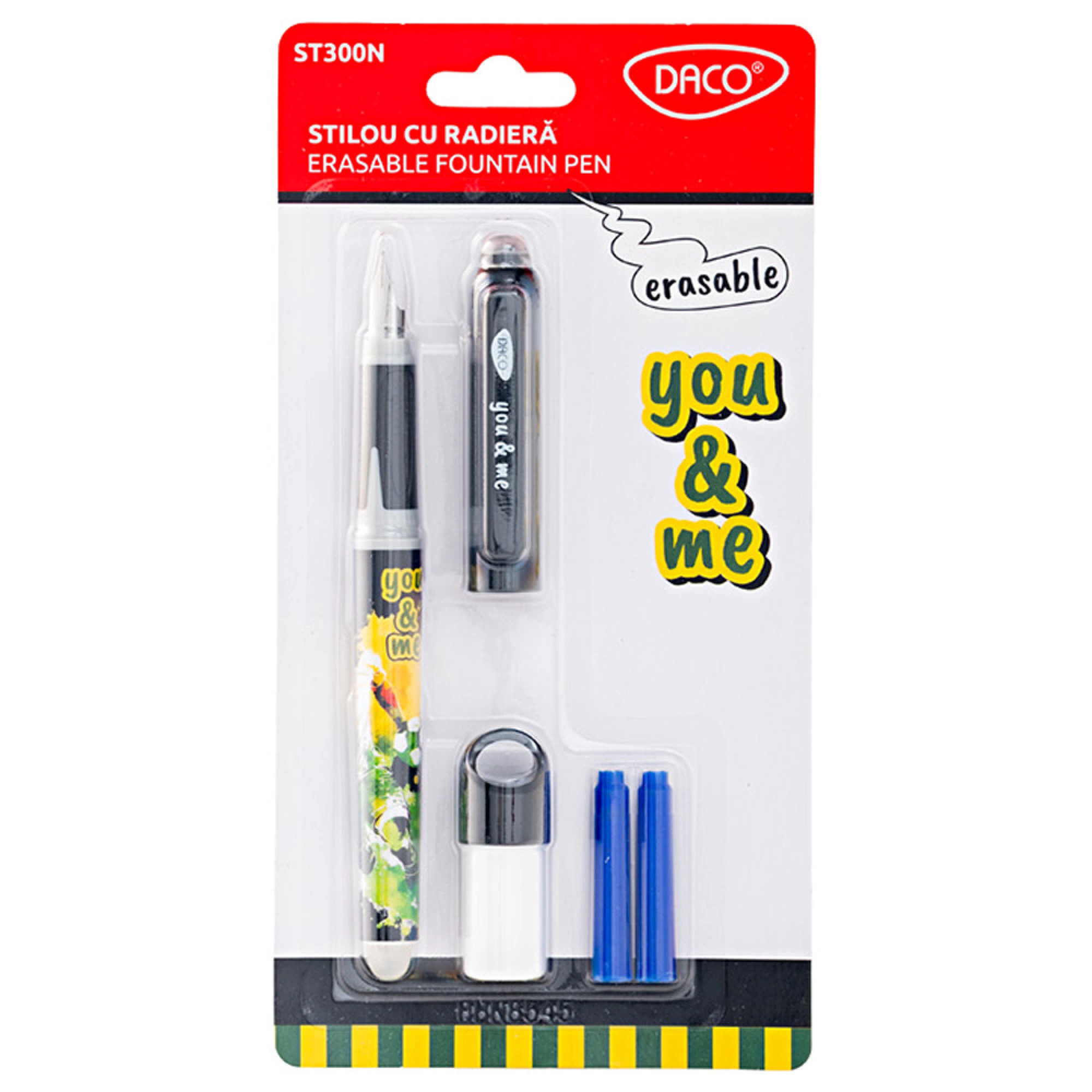 Stilou cu radieră You&Me Negru ST300N DACO [2]