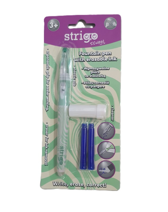 Stilou cu stergere Strigo Waves + 2 rezerve + dispozitiv curatare SSC467 [2]