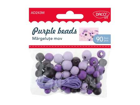 Accesorii lucru manual - Accesorii craft – AD243 Mărgeluțe mov DACO