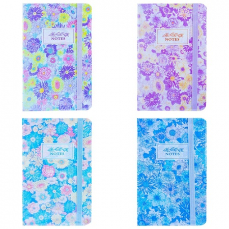 Caiete elegante si agende - Agenda cu Elastic A6 80 File Flori