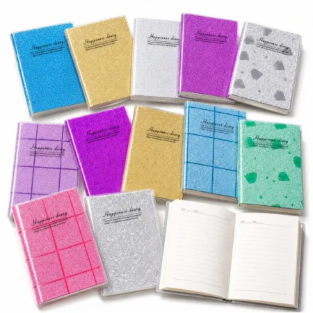 Hartie si produse din hartie - Agendă Glitter copertă Lucioasă, Mini Carnet Dictando 10x8cm