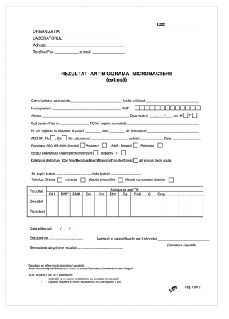 TIpizate medicale - Antibiograma bacterii