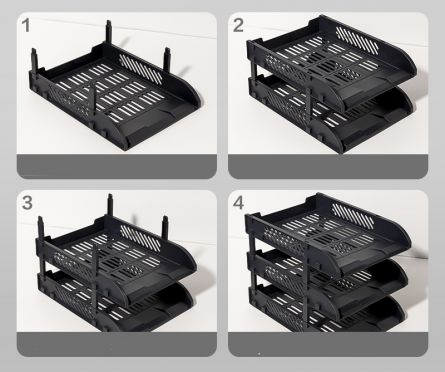 AVITE SUPRAPOZABILE CU DISTANTIER 3BUC/SET NEGRE DELI [2]
