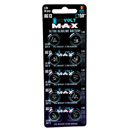 Baterii - Baterie AG13, Alkalina - ROVOLT