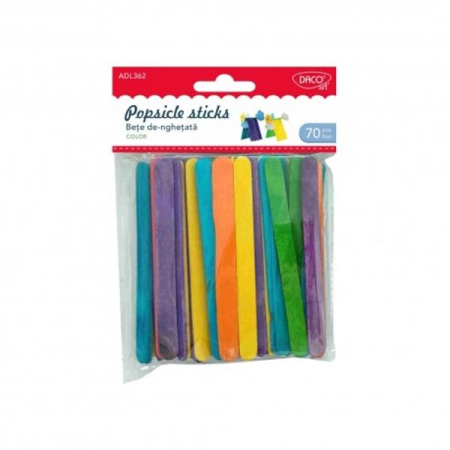 Hobby si creativitate - Betisoare de inghetata colorate Daco ADL362