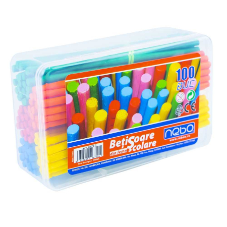 Produse scolare Diverse - Betisoare scolare de lemn 100 buc/set - NEBO