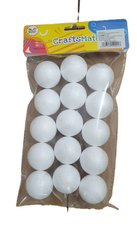 Figurine Polistiren - Bile din polistiren 30mm 15/set