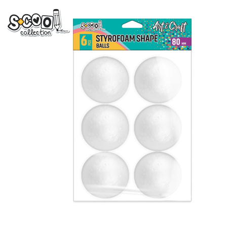 Hobby si creativitate - Bile polistiren 6/set 80 mm SC1996