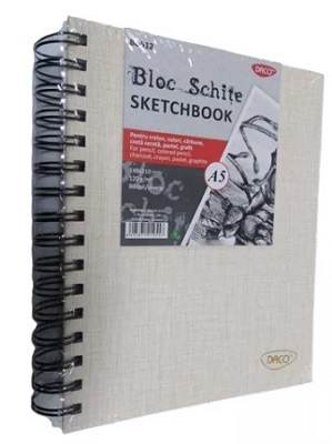 Blocuri de desen - Bloc desen A5 schite 120 g/mp 80 file DACO BD512