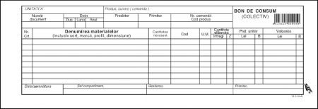 Formulare tipizate - Bon consum colectiv A5 autocopiativ LUX
