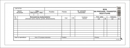 Tipizate Generale - Bon predare transfer A5 FV perfor