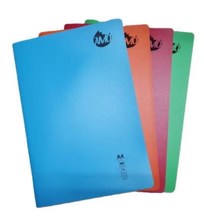 Caiete coperti plastic - Caiet A4 80 file coperta plastic AMO