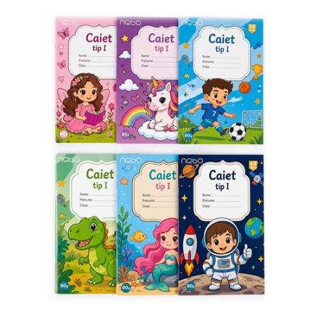 Caiete scolare - Caiet A5 tip II, 80g, 48 file