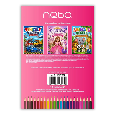 Caiet de colorat A4, 8 file, Printese - NEBO [1]