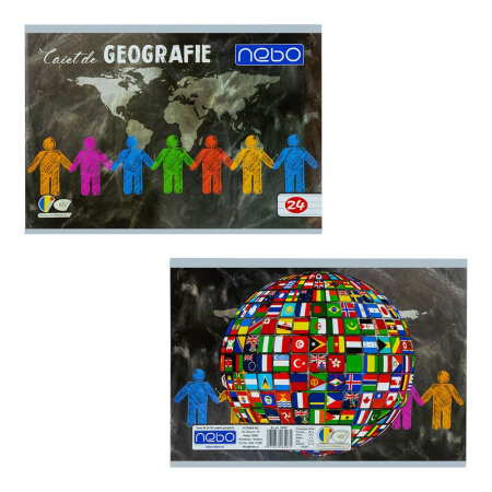 Caiete scolare - Caiet geografie format mare A4, 24 file - NEBO