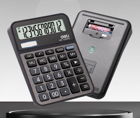 CALCULATOR BIROU 12DIG METAL M07 DELI [1]