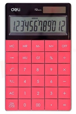 Produse IT - Calculator DELI 12 digii 1589 rosu