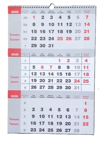 Calendare - Calendar Triptic GRI