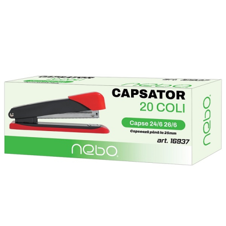 Capsatoare - Capsator 24/6 - 26/6 - 20 coli NEBO 16937  adancime de capsare 25 cm